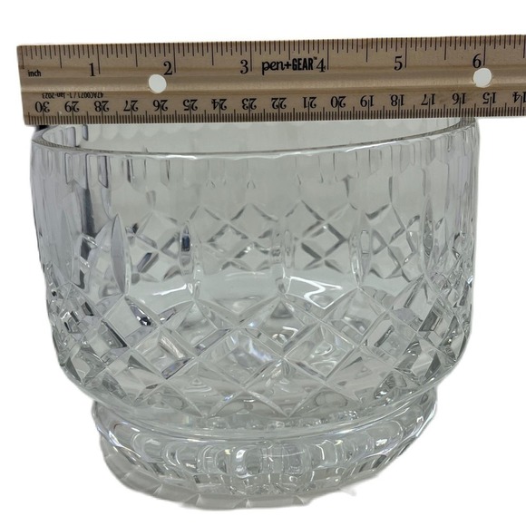 Vintage Violetta Poland Vase Hand Cut 24% Lead Hand Cut Crystal Bowl - Picture 8 of 10